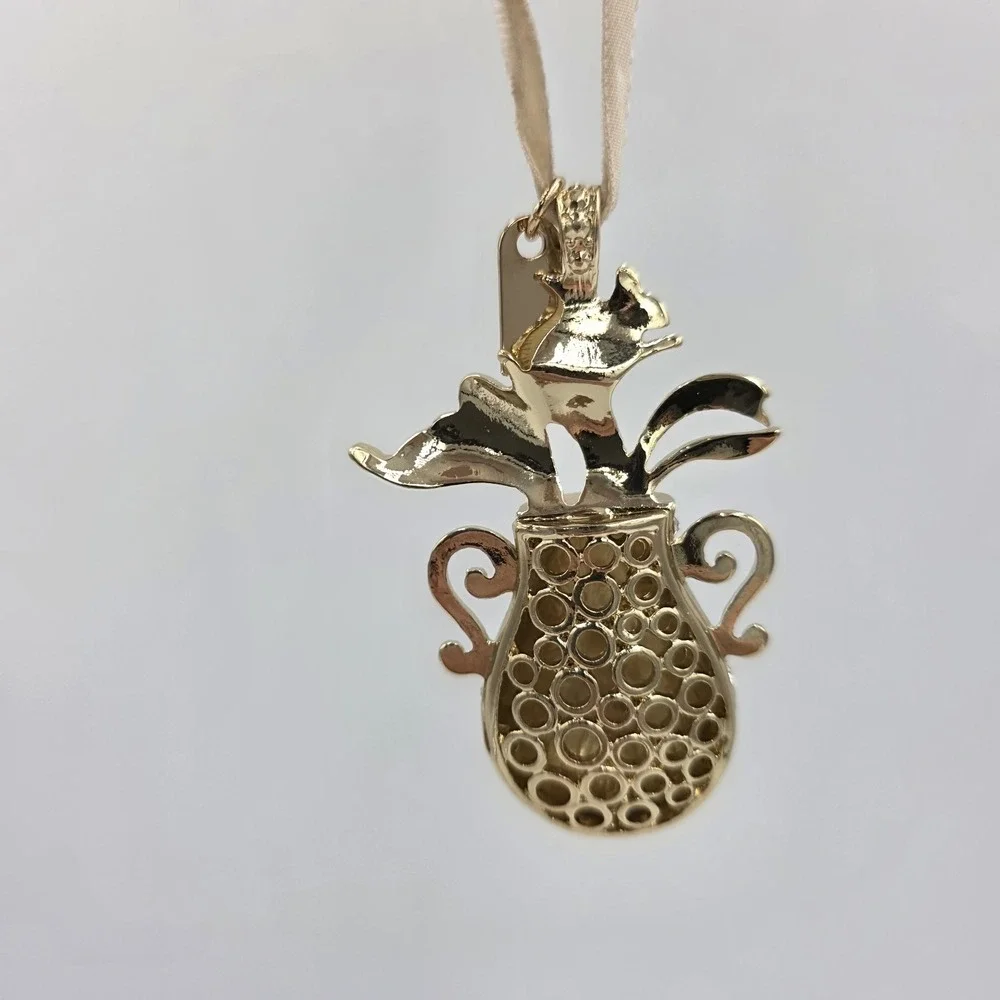 Joanna Buchanan Aquarius Hanging Ornament Glass & Gold Color‎ Christmas Gift